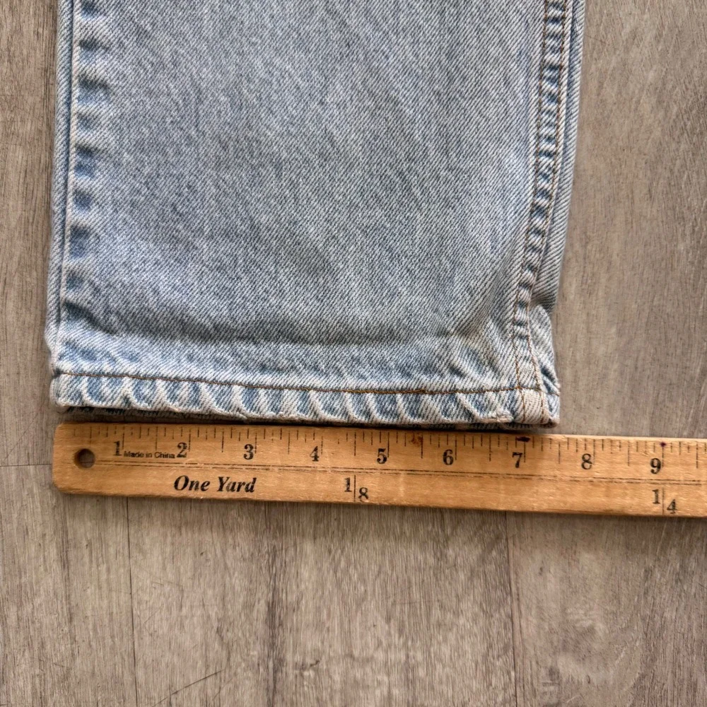 Vintage Levis 505 Orange Tab Jeans Mens 34x32 Light Wash Straight Leg USA made